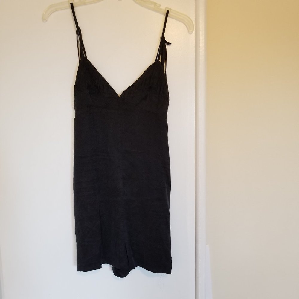 Zara Black Adjustable Spaghetti Strap Romper Jumpsuit (Size S) NWT